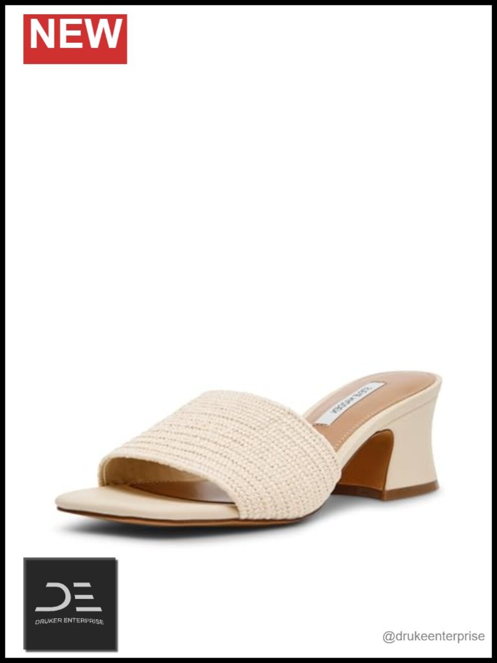 Steve Madden Frolic Womens Heeled Sandals Slip-On Block Heel Jute